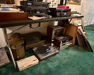 Vintage electronics, speakers and turntables