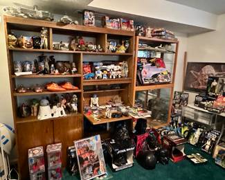 This is the 'Star Wars' Room! Hundreds of vintage Star Wars items of all kinds and eras.