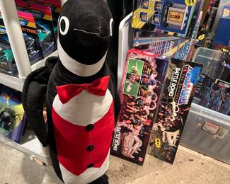 Stuffed Penguin (we are told it was in a movie)!