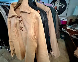 The clothing room has racks of vintage clothes, coats, furs, designer duds, hats, cashmere, shoes, handbags - enough to start your own vintage clothing store!