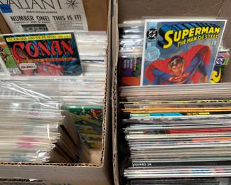 Boxes of comic books