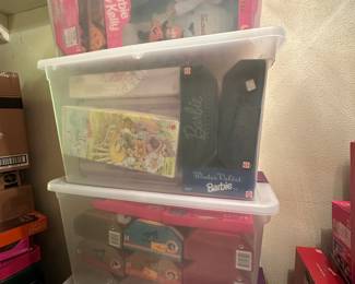 We will be opening this up and providing more images of these unopened Barbie boxes!