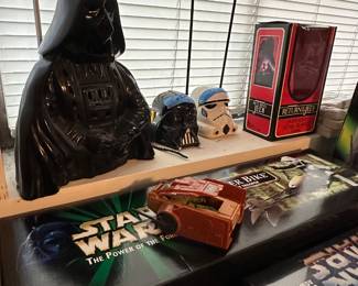 Darth Vader and many more Storm trooper items in the 'Star Wars Room'