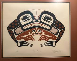 Vintage signed Northwest native print