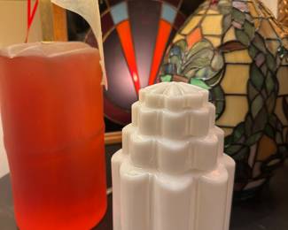 Vintage art deco and stained glass lamps