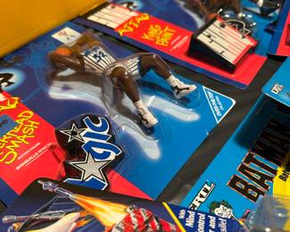 Vintage in package toys to include Batman