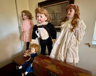 Antique to newer dolls in this sale - here are the oldest dolls