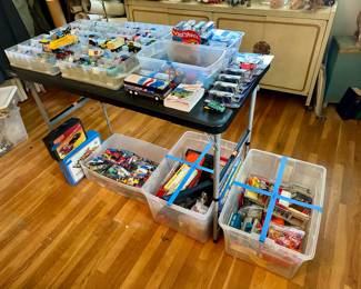Boxes of matchbox cars