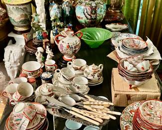 Asian china and porcelain plus decor