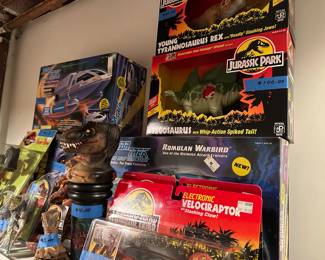 Jurassic park items still in boxes