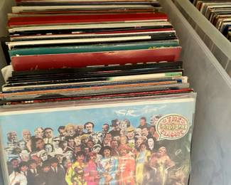 Boxes of vintage vinyl in nice condition