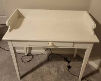 small but useful white mini desk
