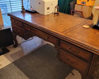 gorgeous hand carved executive desk