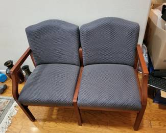 double office chair, also one more matching single chair. You don't see many double chairs like this