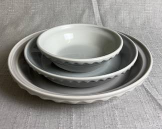 FIESTA 3PC Set, Pie Plates, Pearl Grey