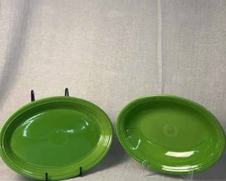 FIESTA, 2PC Oval Serving Platters In Shamrock