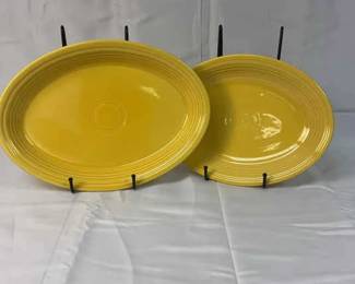 FIESTA, 2 PC Oval Serving Platter Set In Sunflower