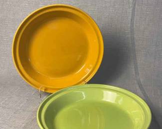 FIESTA, 2PC Large Pie Plates In Chartreuse And Marigold