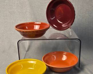 FIESTA 4PC Set Small Pie Plates Cinnabar, Paprika, Persimmon, Marigold.