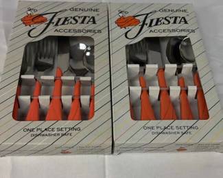 FIESTA, 2PC Silverware Place Setting In Persimmon