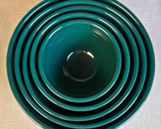 FIESTA 6PC Set Mixing Prep Bowls, Evergreen.