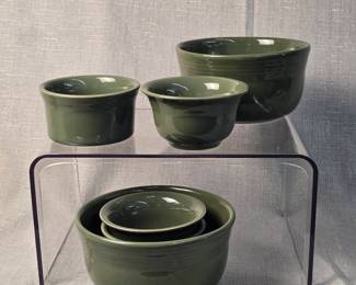 FIESTA 6PC Set Gusto Bowls Ramekins Bouillon Bowls, Sage.