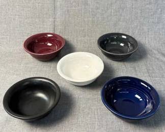 FIESTA 5PC Set Salsa Bowl, White, Slate, Cobalt, Foundry Black, Claret