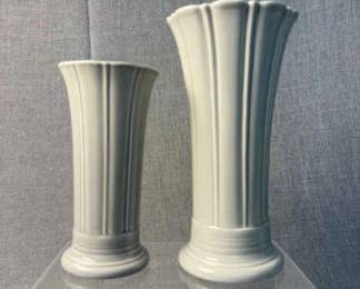 FIESTA 2PC Set Medium And Small Flared Vase, Pearl Grey