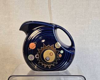 FIESTA 1PC Rare Cobalt Blue Celestial Planets Disc Pitcher