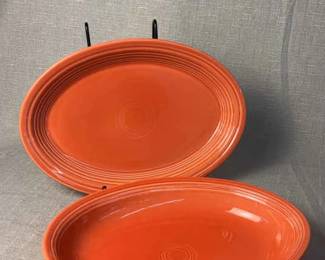 FIESTA 2PC Oval Serving Platters In Persimmon