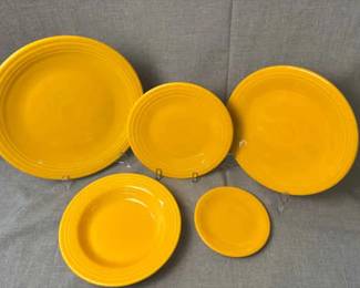 FIESTA 5PC Set Plates Bowls Set, Marigold