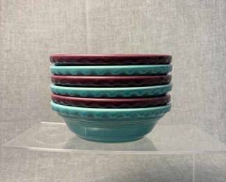 FIESTA 6PC, Small Pie Plates, Heather, Turquoise