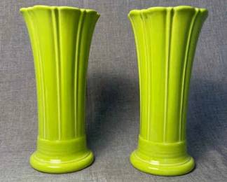 FIESTA, 2PC Chartreuse Medium Vases