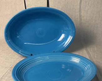 FIESTA, 2PC Oval Serving Platters In Peacock