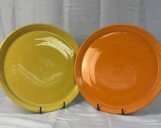 FIESTA, 2 PC Pizza Tray Set In Daffodil And Butterscotch