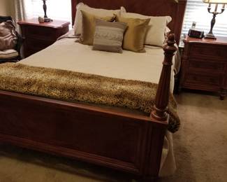 Basset queen bed with matching nightstands and dresser.