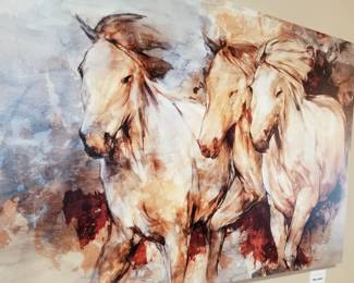 Canvas picture of three horses