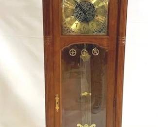 3277 - Ridgeway Grandfather Clock - missing side panel 83 x 11 x 20 You are buying a used as-is electric/electronic item. We do not guarantee all components are present, and if it is not expressly stated, it is untested.