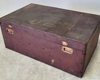 4231 - Primitive Document Box - AS IS 9 x 13 x 22 - damage to top