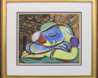 9092 - SLEEPING GIRL GICLEE BY PABLO PICASSO 22 X 25