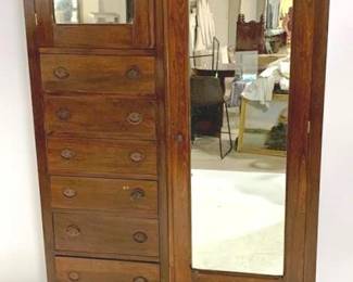 2547 - Vintage Catawba Furniture Co Chifferobe 72" x 43" x 19"