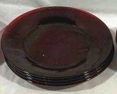 2503 - 19 Ruby Red 6" & 9.5" Plates