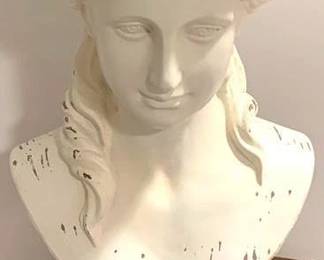 2520 - Woman Bust Statue - 17" Tall (Plaster)