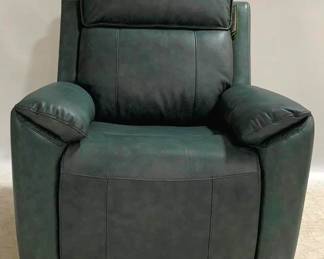1249 - Leather Italia Power Leather Recliner 40 x 34 x 36, new