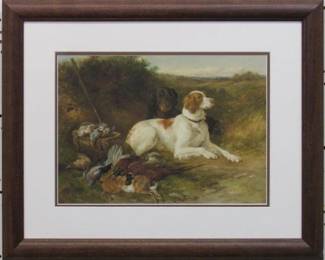 9120 - HUNTING DOGS PRINT BY J HARDING 25.5 X 21
