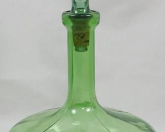 5 - Empoli Green Squat Decanter 13.5"