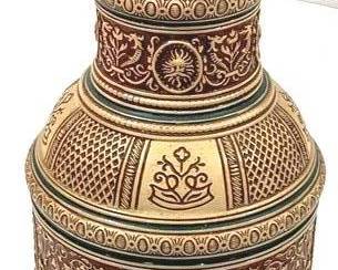 2181 - Vintage German Beer Stein w/ lid 16.5" tall - signed