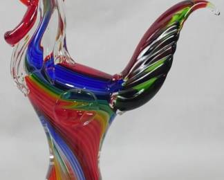 31 - Murano Art Glass Rooster 12"
