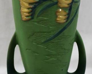 1112 - Roseville Freesia Pottery Vase 10.5"