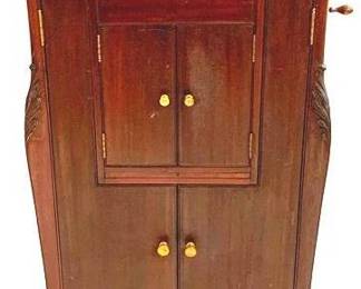 9642 - Victor Record Player Cabinet & Record Player 50" x 23" x 22" You are buying a used as-is electric/electronic item. We do not guarantee all components are present, and if it is not expressly stated, it is untested.